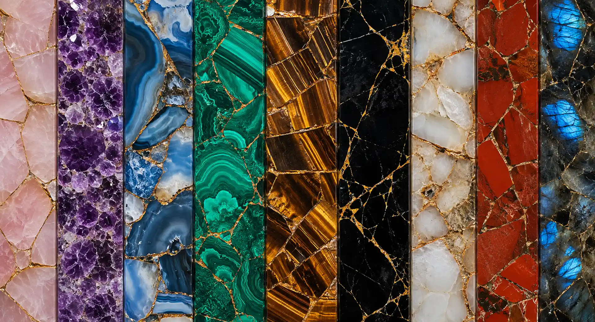 Semiprecious Stone Slabs From Precious Gem Surfaces